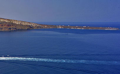 Thirassia island - On the Right You Can See Cape Riva. Photo Taken from Oia